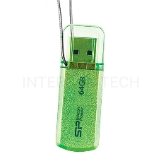 Флеш Диск Silicon Power 64Gb Helios 101 SP064GBUF2101V1N USB2.0 зеленый