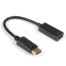 Кабель-переходник Exegate EX284921RUS  DisplayPort-HDMI ExeGate EX-DPM-HDMIF-0.15 (20M/19F, 0,15м)