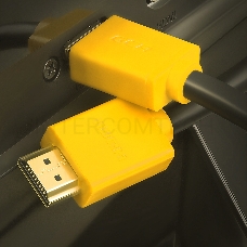 Кабель GCR 1.5m HDMI версия 1.4, черный, желтые коннекторы, OD7.3mm, 30/30 AWG, позолоченные контакты, Ethernet 10.2 Гбит/с, 3D, 4K GCR-HM440-1.5m, экран