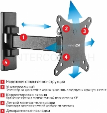 Кронштейн для телевизора Arm Media MARS-01 черный 10