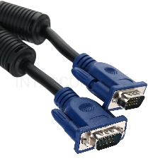 Кабель VGA 5м AOpen 2 фильтра, монитор-SVGA card 15M-15M, ACG341AD-5M