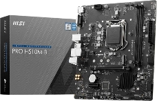 Материнская плата MSI PRO H510M-B Soc-1200 Intel H470 2xDDR4 mATX AC`97 8ch(7.1) GbLAN+VGA+HDMI (Supports 10th Gen only)