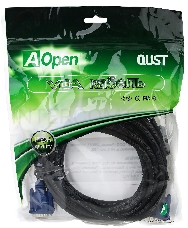 Кабель VGA 5м AOpen 2 фильтра, монитор-SVGA card 15M-15M, ACG341AD-5M