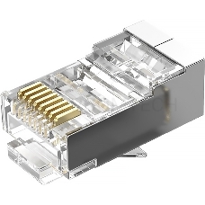 Коннектор Vention RJ45 (8p8c), FTP, cat. 6, под витую пару, экранированный (50шт.)