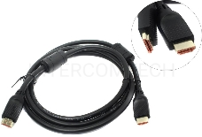 Кабель Aopen HDMI 19M/M ver 2.0, 1.8М,2 фильтра, Aopen/Qust <ACG517D-1.8M>
