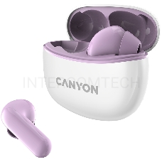 Наушники Canyon TWS-5 Bluetooth headset, with microphone Purple
