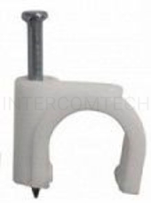Скоба пластиковая с гвоздем (клипса), Hyperline GC-1C макс. диаметр 6мм (100 шт)