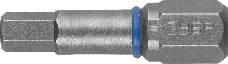 Бита ЗУБР ЭКСПЕРТ 26017-3-25-2  торсион кованая обточ.CrMo C 1/4'' HEX3 25мм 2шт