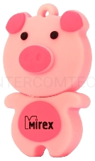 Флэш Диск 8GB Mirex Pig, USB 2.0, Розовый