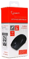 Мышь Gembird MUSW-320 Black USB {Мышь беспроводная, 2кнопоки+колесо-кнопка, 2.4ГГц, 1000 dpi}