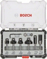 Набор фрез по дер. Bosch 2607017469 d(посад.)=8мм (фрезеры) (упак.:6шт)