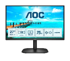 Монитор 27 AOC LCD 27B2AM 16:9] 1920х1080(FHD) VA, nonGLARE, 250cd/m2, H178°/V178°, 4000:1, 20M:1, 16.7M, 4ms, VGA, HDMI, Tilt, Speakers, 3Y, Black
