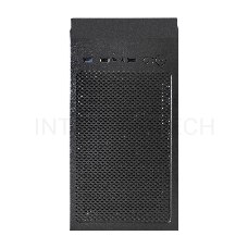 Корпус Miditower ExeGate EVO-8243 (ATX, без БП, 2*USB+1*USB3.0, черный, 3 вент. с RGB подсветкой, боковая панель - закаленное стекло)