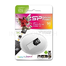 Флеш Диск Silicon Power 16Gb Mobile X20 USB2.0 серебристый