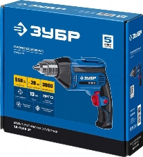 Дрель ударная Зубр ЗД-П550 ЭР 550Вт ключевой реверс