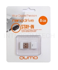 Флэш Диск USB 2.0 QUMO 8GB NANO QM8GUD-NANO-W White