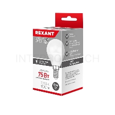 Лампа светодиодная Шарик (GL) 9,5 Вт E14 903 лм 2700 K теплый свет REXANT