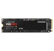 Твердотельный накопитель Samsung SSD 990 PRO, 2000GB, M.2(22x80mm), NVMe 2.0, PCIe 4.0 x4, V-NAND TLC, R/W 7450/6900MB/s, IOPs 1 400 000/1 550 000, DRAM buffer 2048MB, TBW 1200, DWPD 0.33, with Heatsink (12 мес.)