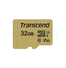 Флеш карта microSD 32GB Transcend microSDHC Class 10 UHS-1 U-3, V30, (SD адаптер), MLC