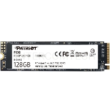Накопитель SSD Patriot P300 128GB, M.2 2280, P300P128GM28, PCIe 3x4, NVMe, 1600/600, RET