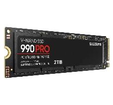 Твердотельный накопитель Samsung SSD 990 PRO, 2000GB, M.2(22x80mm), NVMe 2.0, PCIe 4.0 x4, V-NAND TLC, R/W 7450/6900MB/s, IOPs 1 400 000/1 550 000, DRAM buffer 2048MB, TBW 1200, DWPD 0.33, with Heatsink (12 мес.)