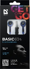 Наушники Defender Basic-604 Blue кабель 1,1 м