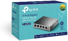 Коммутатор TP-Link SMB  TL-SG1005P 5-портовый гигабитный настольный коммутатор с 4 портами PoE SMB 56W