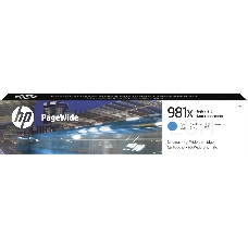 Картридж HP 981X голубой увеличенной емкости для HP Color PageWide Ent Flow MFP 586, 566 10 000 стр.