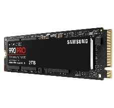 Твердотельный накопитель Samsung SSD 990 PRO, 2000GB, M.2(22x80mm), NVMe 2.0, PCIe 4.0 x4, V-NAND TLC, R/W 7450/6900MB/s, IOPs 1 400 000/1 550 000, DRAM buffer 2048MB, TBW 1200, DWPD 0.33, with Heatsink (12 мес.)