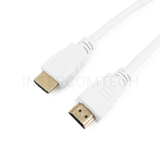 Кабель HDMI Gembird/Cablexpert , 3м, v1.4, 19M/19M, белый, позол.разъемы, экран, пакет(CC-HDMI4-W-10)