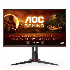 Монитор 27 AOC C27G2ZU Black-Red (VA, изогнутый, 1920x1080, 240Hz, 0.5 ms, 178°/178°, 300 cd/m, 80M:1, +2xHDMI 2.0, +Di