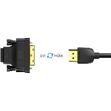Адаптер-переходник Vention DVI 24+1 M/ HDMI 19F