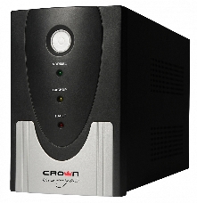 Источник бесперебойного питания CROWN Line Intractive CMU-SP650EURO USB 650VA\360W, корпус металл, 1x12V/7AH, розетки 2*EURO+3*IEC, трансформатор AVR 140-290V, съёмный кабель 1.2 м, порт RJ11/45, порт USB, защита: от перегрузки, от КЗ, от скачков напражен