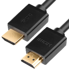 Кабель GCR 2.0m HDMI 1.4, 30/30 AWG, позолоченные контакты, FullHD, Ethernet 10.2 Гбит/с, 3D, 4Kx2K, экран