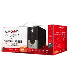 Источник бесперебойного питания CROWN ИБП CMU-SP650EURO {650VA, металл, 1x12V/7AH, розетки 2*EURO+1*IEC bybass} CM000001490