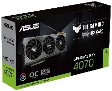 Видеокарта Asus PCI-E 4.0 TUF-RTX4070-O12G-GAMING NVIDIA GeForce RTX 4070 12288Mb 192 GDDR6X 2550/21000 HDMIx1 DPx3 HDCP Ret