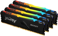 Память оперативная Kingston 128GB 2666MHz DDR4 CL16 DIMM (Kit of 4) FURY Beast RGB