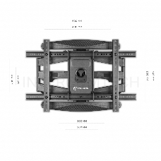 Кронштейн ONKRON M6L для телевизора 40-75 наклонно-поворотный, черный