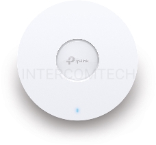 Точка доступа TP-Link 11AX dual-band ceiling access point, up to 1200 Mbit / s at 5 GHz and up to 574 Mbit / s at 2.4 GHz,  1 10/100/1000Mbps LAN port, support PoE 802.3at standard, support BSS coloring, Seamless Roaming, Mesh, Band Steering, Airtime Fair