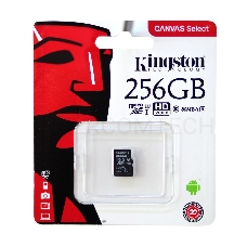 Флеш карта microSDHC 256GB microSDXC Class10 Kingston <SDCS2/256GBSP> UHS-I Canvas Select up to 100MB/s без адапт