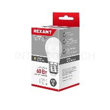 Лампа светодиодная Шарик (GL) 7,5 Вт E27 713 лм 2700 K теплый свет REXANT