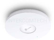 Точка доступа TP-Link 11AX dual-band ceiling access point, up to 1200 Mbit / s at 5 GHz and up to 574 Mbit / s at 2.4 GHz,  1 10/100/1000Mbps LAN port, support PoE 802.3at standard, support BSS coloring, Seamless Roaming, Mesh, Band Steering, Airtime Fair
