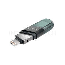 Флеш Диск Sandisk 128Gb iXpand Flip SDIX90N-128G-GN6NE USB3.1 зеленый/серебристый