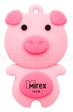 Флеш Диск 16GB Mirex Pig, USB 2.0, Розовый