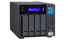 Сетевое хранилище без дисков SMB QNAP TVS-472XT-PT-4G 4-Bay NAS, Intel Pentium Gold G5400T 2-core 3.1 GHz processor, 4GB DDR4 RAM (max 32GB RAM), 4x 2.5/3.5 SATA HDD/SSD + 2x M.2 PCIe  SSD slot, 2xGbE LAN, 1 x 10GBase-T, 2 x Thunderbolt 3 port