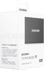 Твердотельный накопитель Samsung SSD 500GB T7 Touch, USB Type-C, R/W 1000/1050MB/s, Titanium