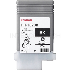 Картридж струйный Canon PFI-102Bk (0895B001) черный, 130 мл., для iPF605, iPF610, iPF650, iPF655, iPF710, iPF750, iPF755, LP17, iPF510