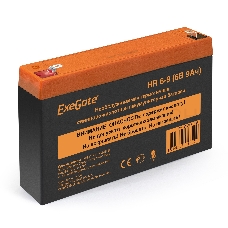 Батарея ExeGate HR 6-9 (6V 9Ah 634W, клеммы F1)