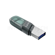 Флеш Диск Sandisk 128Gb iXpand Flip SDIX90N-128G-GN6NE USB3.1 зеленый/серебристый