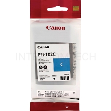 Картридж струйный Canon PFI-102C (0896B001) голубой, 130 мл., для imagePROGRAF iPF605, iPF610., iPF650, iPF655, iPF710, iPF750, iPF755, LP17, iPF510